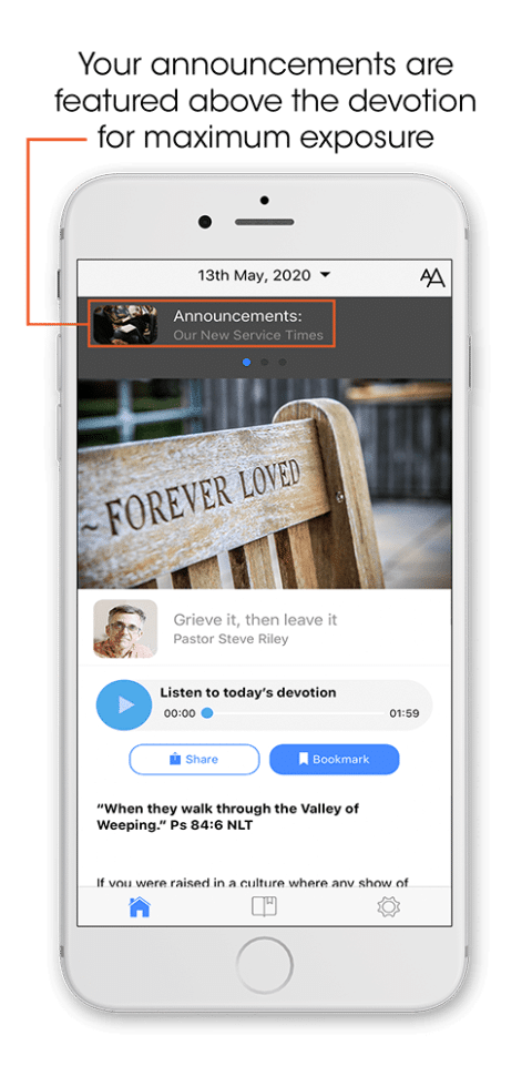 Announcement Feature - The Word For You Today
